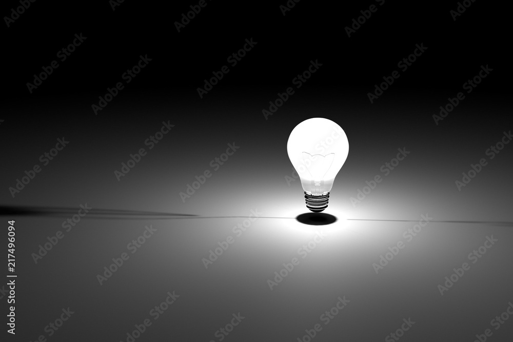 3d rendering, lighting bulb