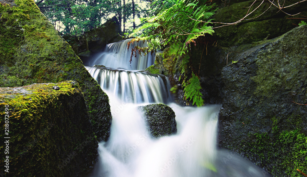 Waterfall in park, Poland, Wroclaw