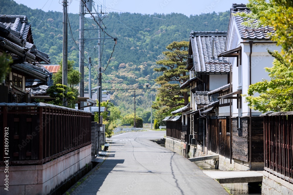 五個荘町の町並み