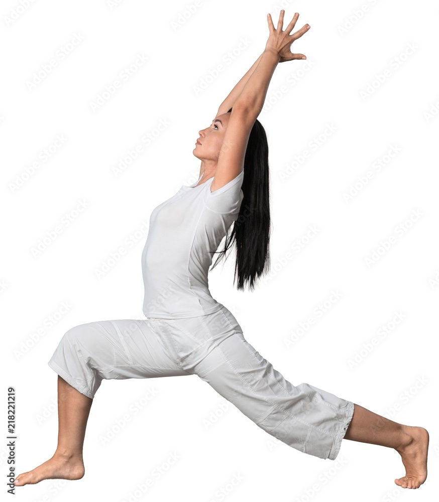 Portrait of a Woman Doing Yoga Exercise