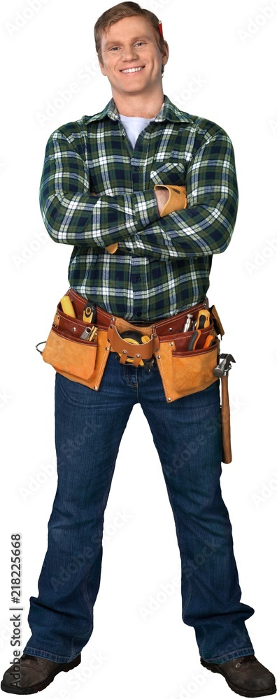 construction man with arms crossed portrait