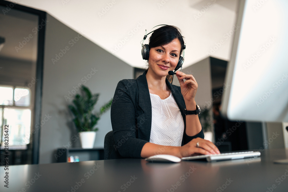 Portrait of helpline operator.