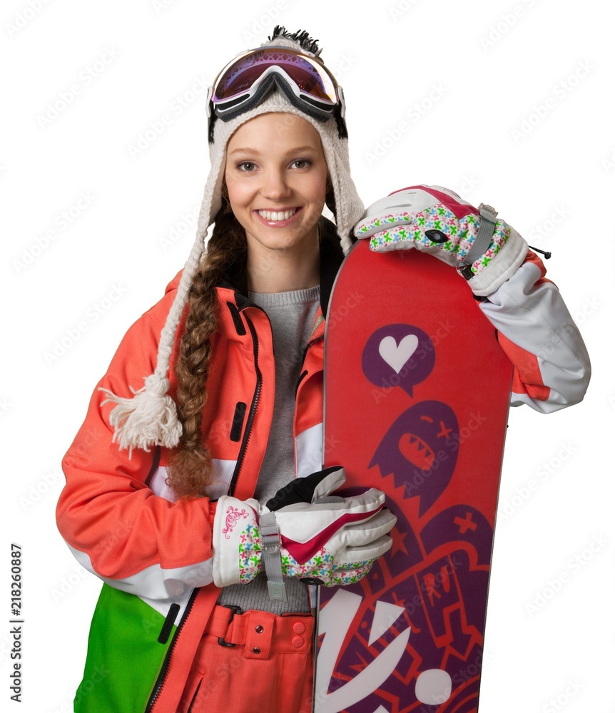 Female snowboarder