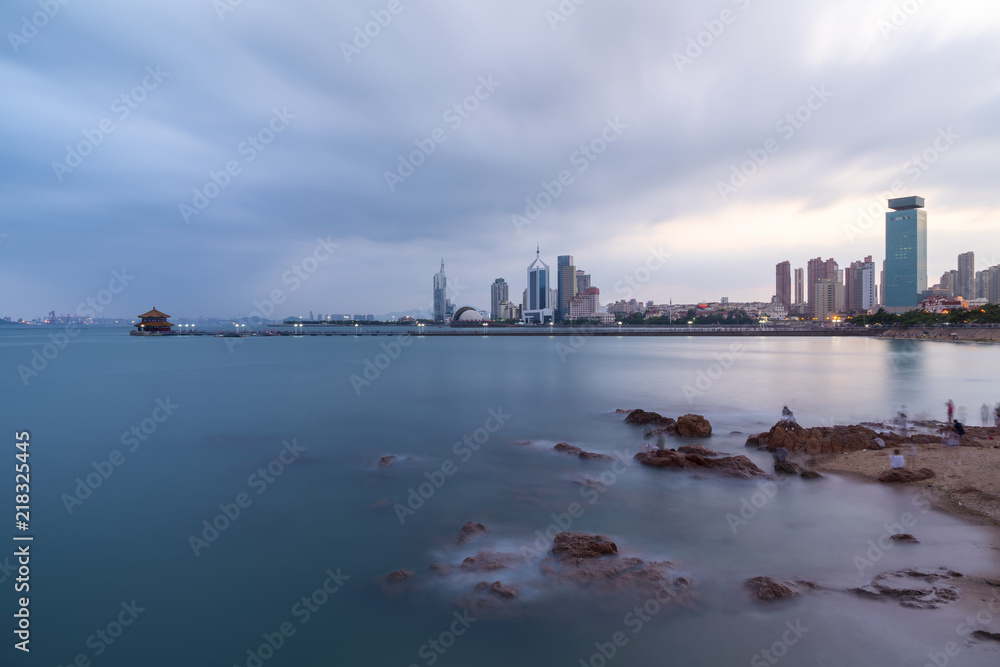 青岛城市风光海岸线