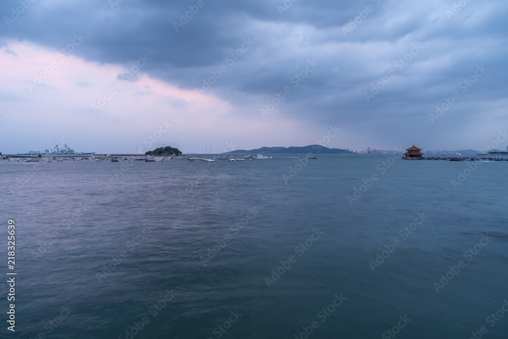 青岛城市风光海岸线