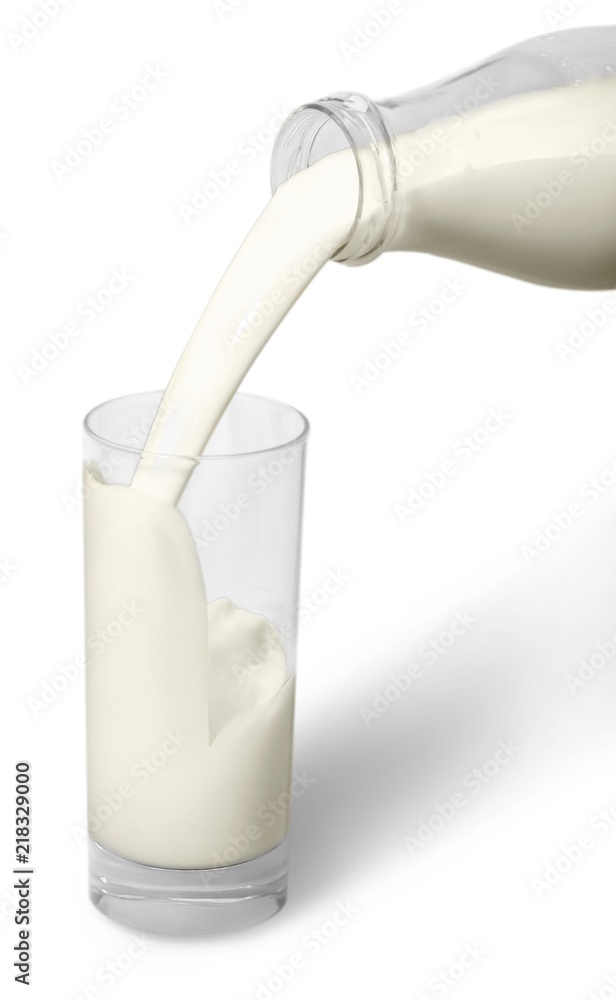 Pouring Milk in Glass