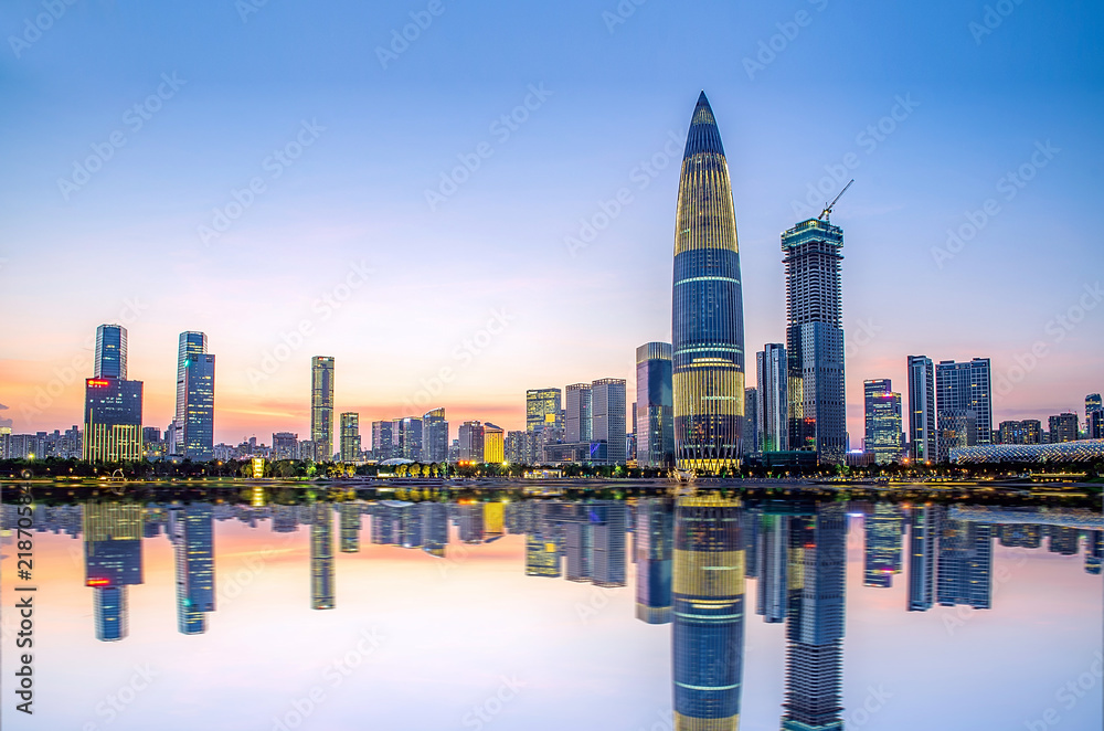 深圳湾夜景/南山区后海CBD