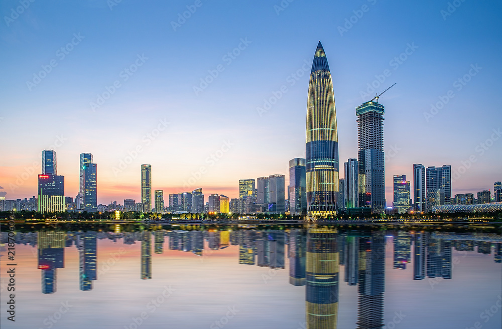 深圳湾夜景/南山区后海中央商务区