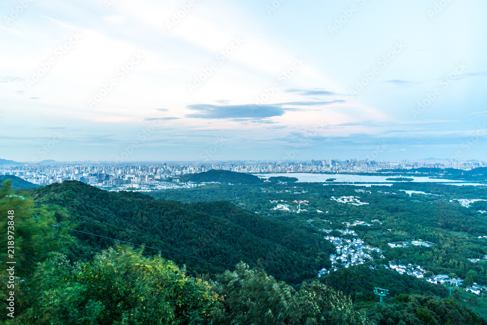 panoramic city sky line 