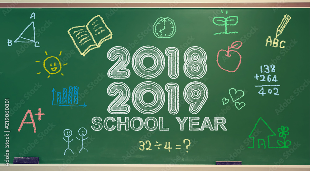 2018-2019学年用彩色粉笔手绘