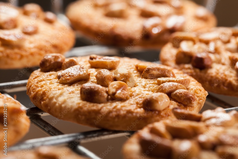 Peanut topped cookies