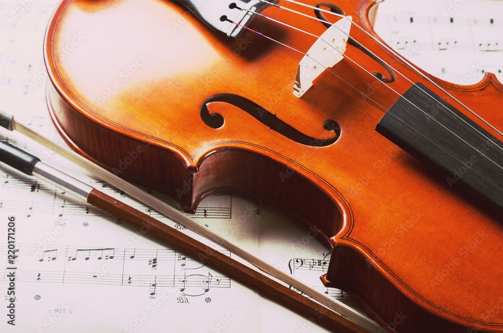 Photo Of Violin And Musical Notes