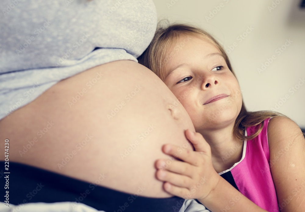 Pregnant woman life and her daughter