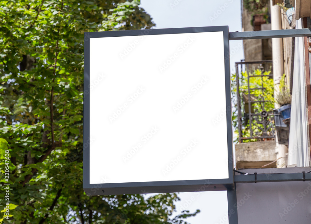 Store brand sign mockup