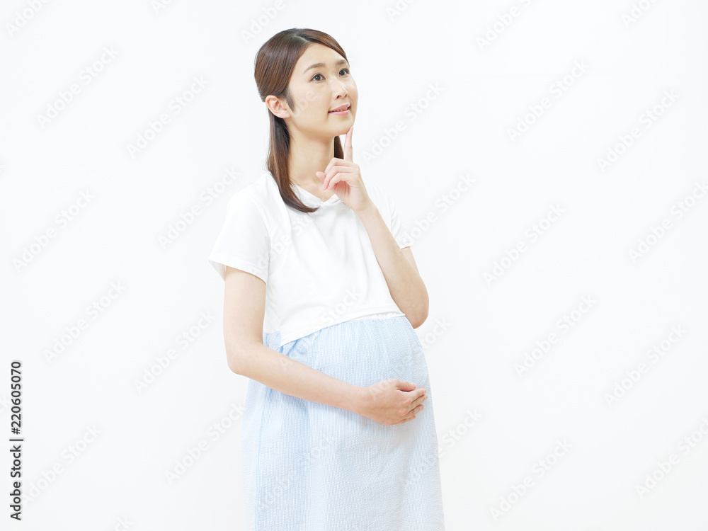 女性　妊婦　考える