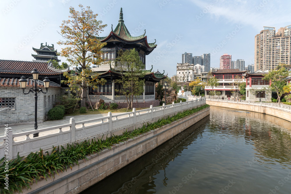 Ancient towers in Guangzhou, China