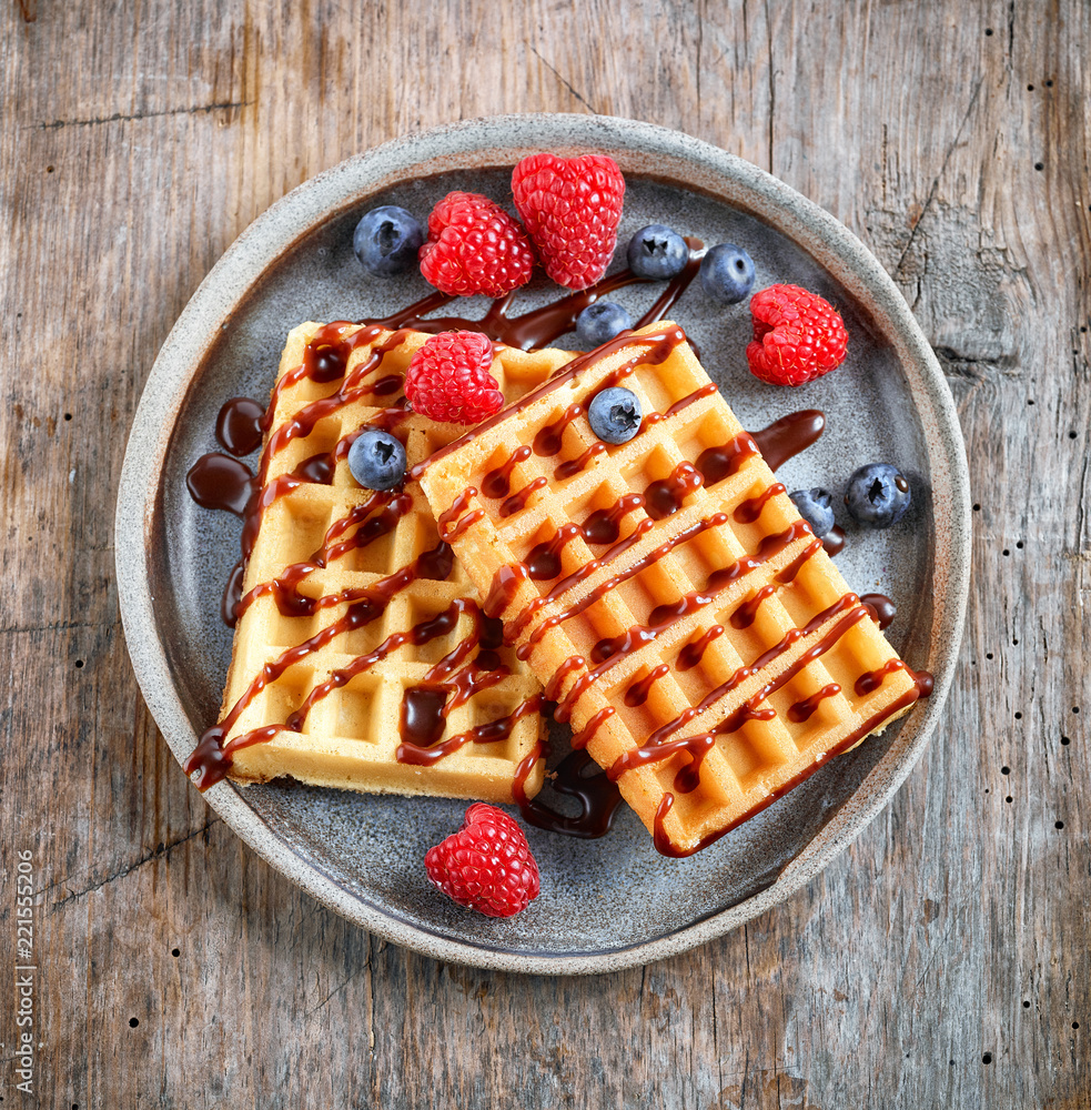 plate of waffles