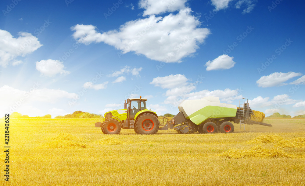 tractor on field