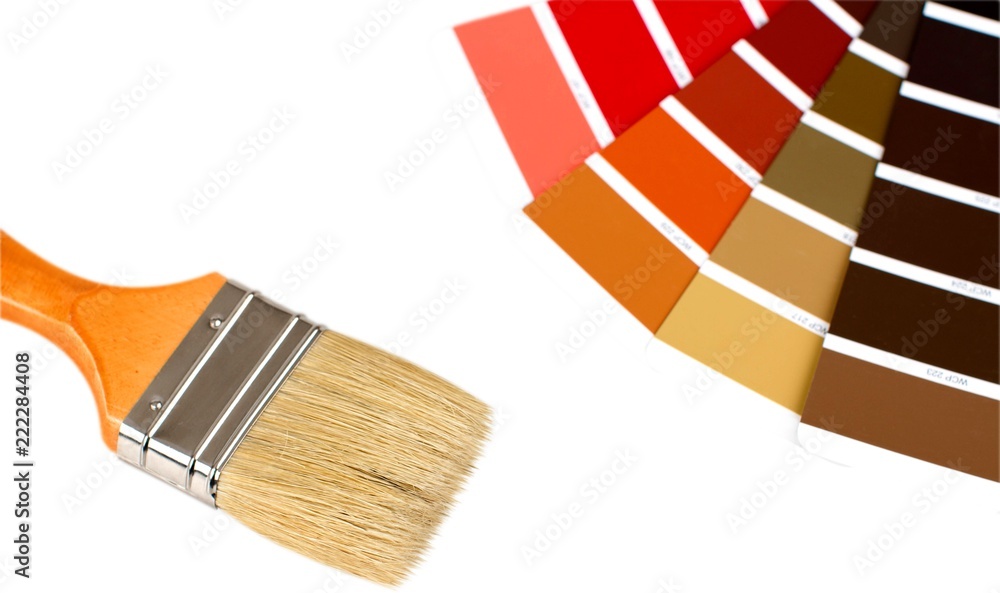 Paintbrush With Color Palettes - Isolated