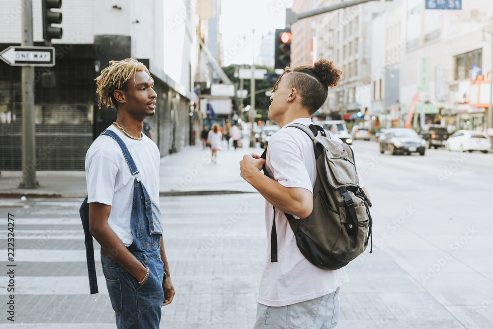 Two guys hanging out in LA