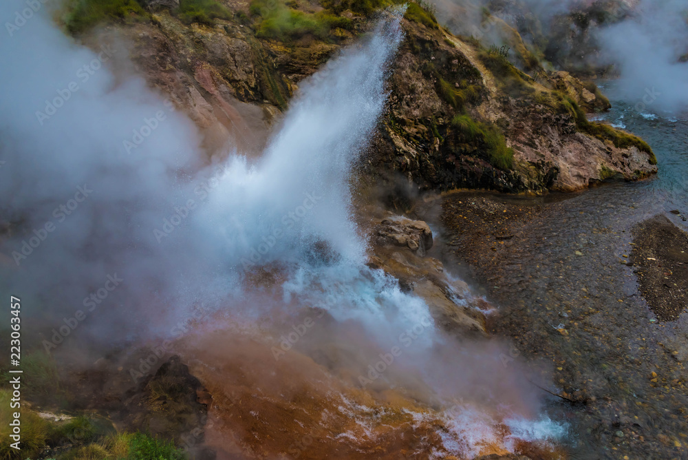 Geysir Ausbruch Kamtschatka