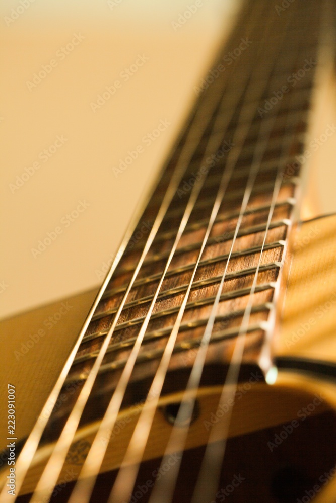 The Strings of a Guitar - Close Up