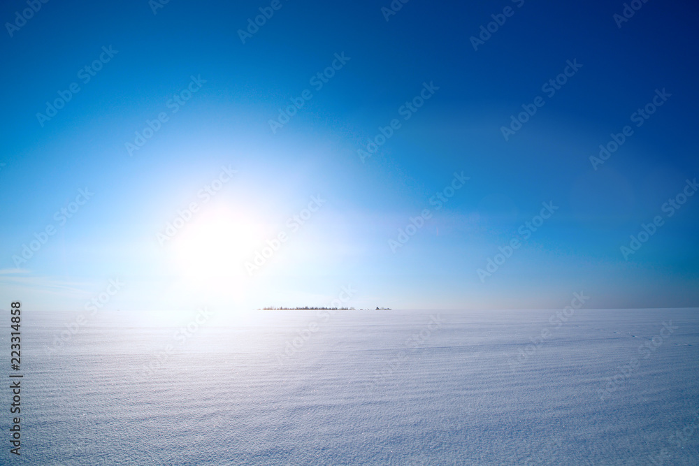 冬季雪域。雪域的冬季景观