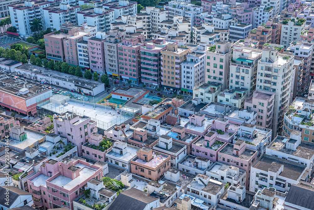 Intensive building in Chengzhong Village, Futian District, Shenzhen