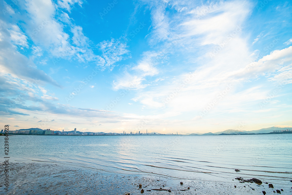 深圳湾公园海滩风光