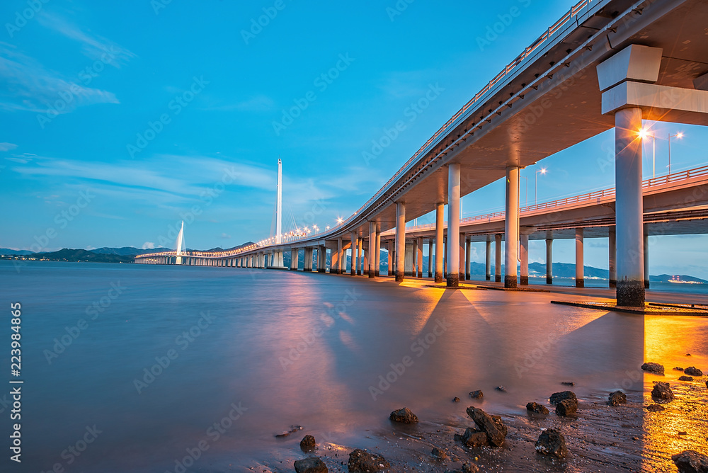 Shenzhen Bay Bridge night view