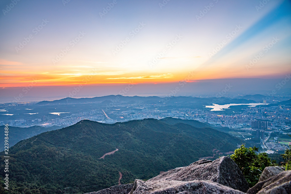 深圳羊台山森林公园黄昏景色