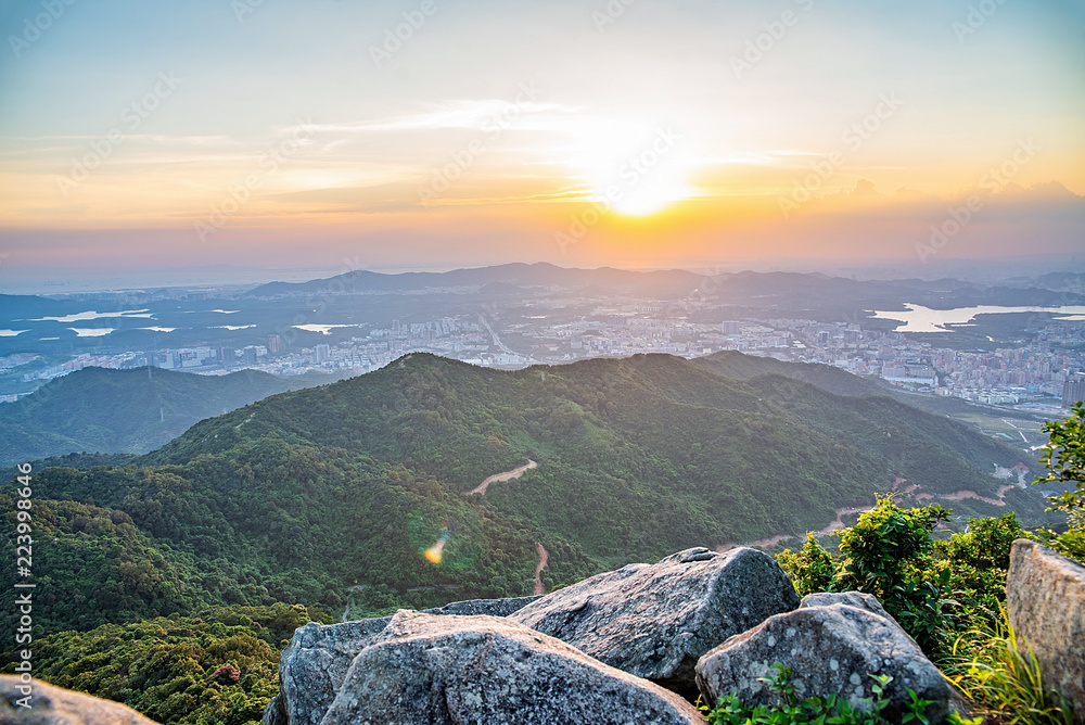 深圳羊台山森林公园黄昏风光