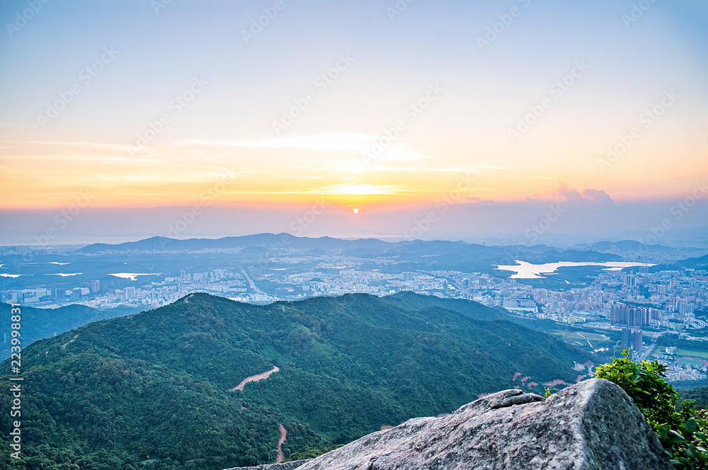 深圳羊台山森林公园黄昏风光