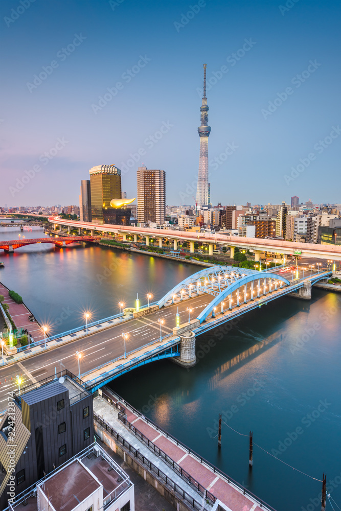 日本东京隅田河天际线