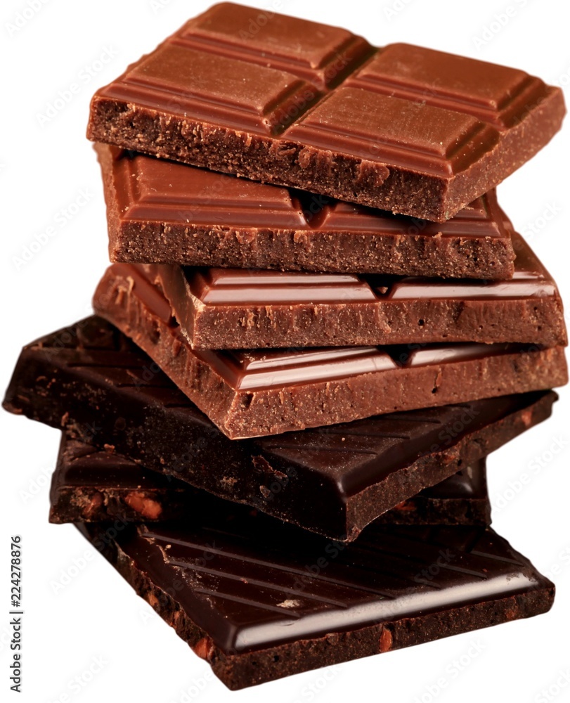 Stack Blocks of Chocolate - Isolated