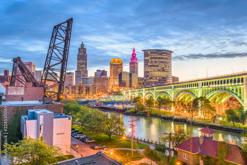 Cleveland, Ohio, USA Skyline