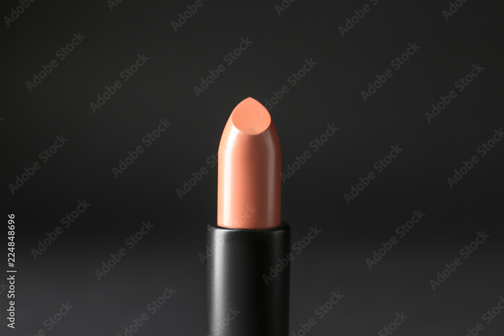 Color lipstick on black background