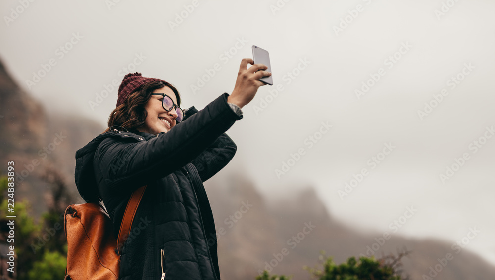 寒假自拍的女人