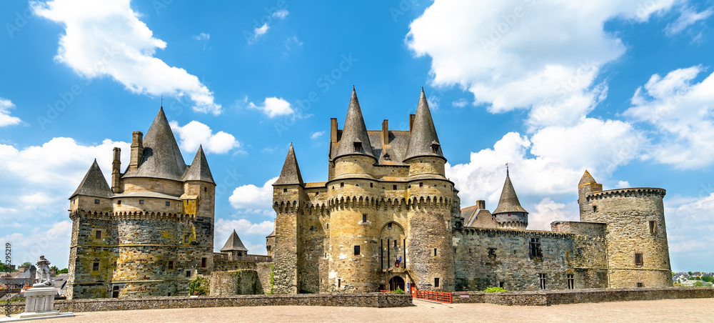 The Chateau de Vitre, a medieval castle in Brittany, France