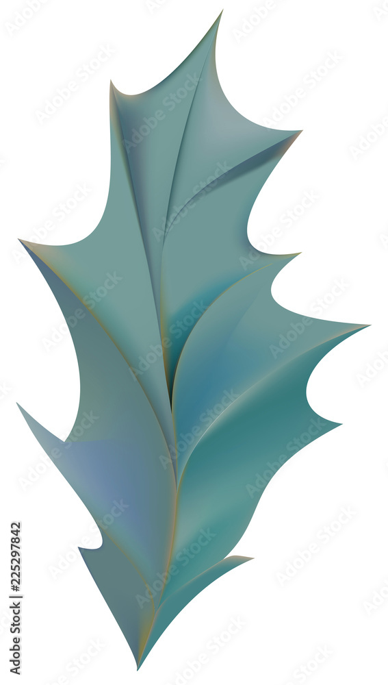 Illsutration of holly leaf icon