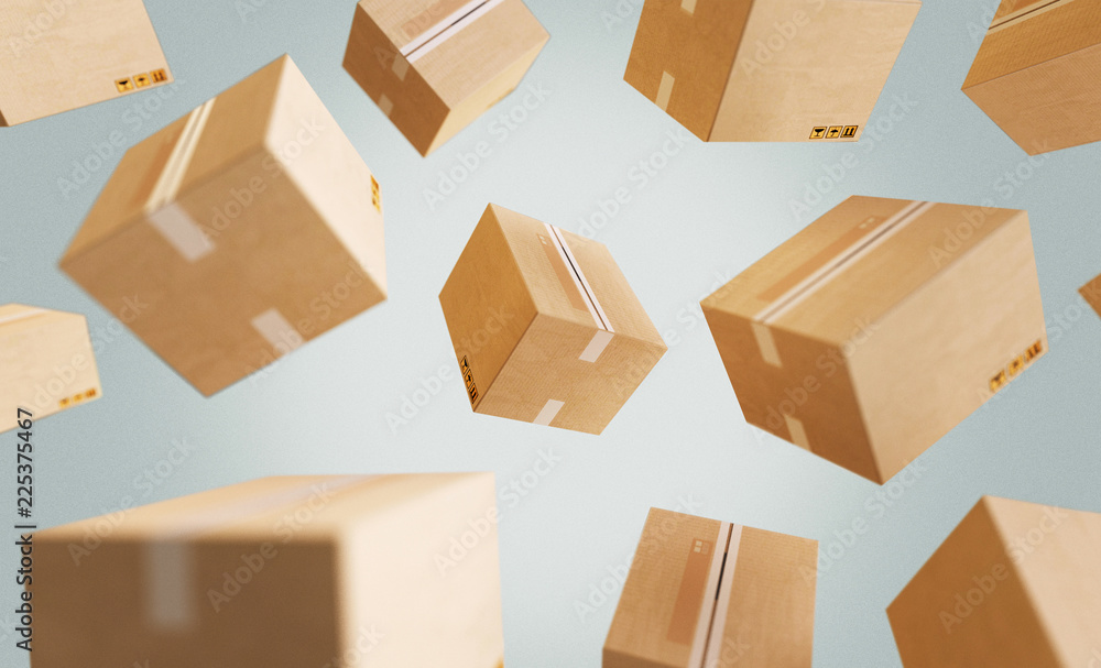 Cardboard boxes, illustration