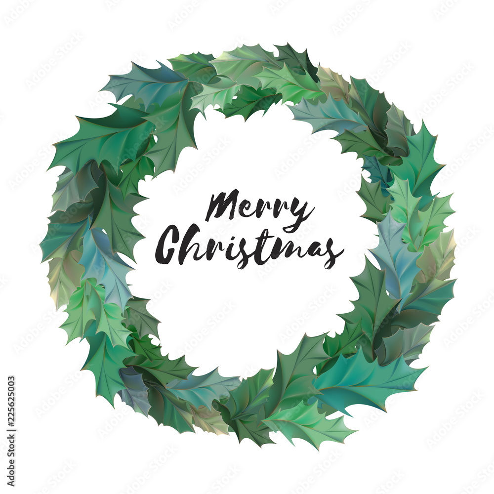 Illustration of Christmas wreath icon