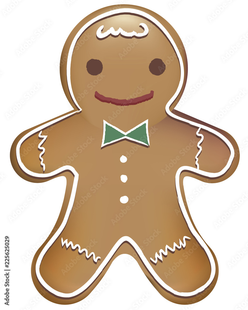 Illustration of gingerbread cookie