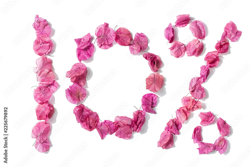 The number of bougainvillea is 10% discount promotion poster