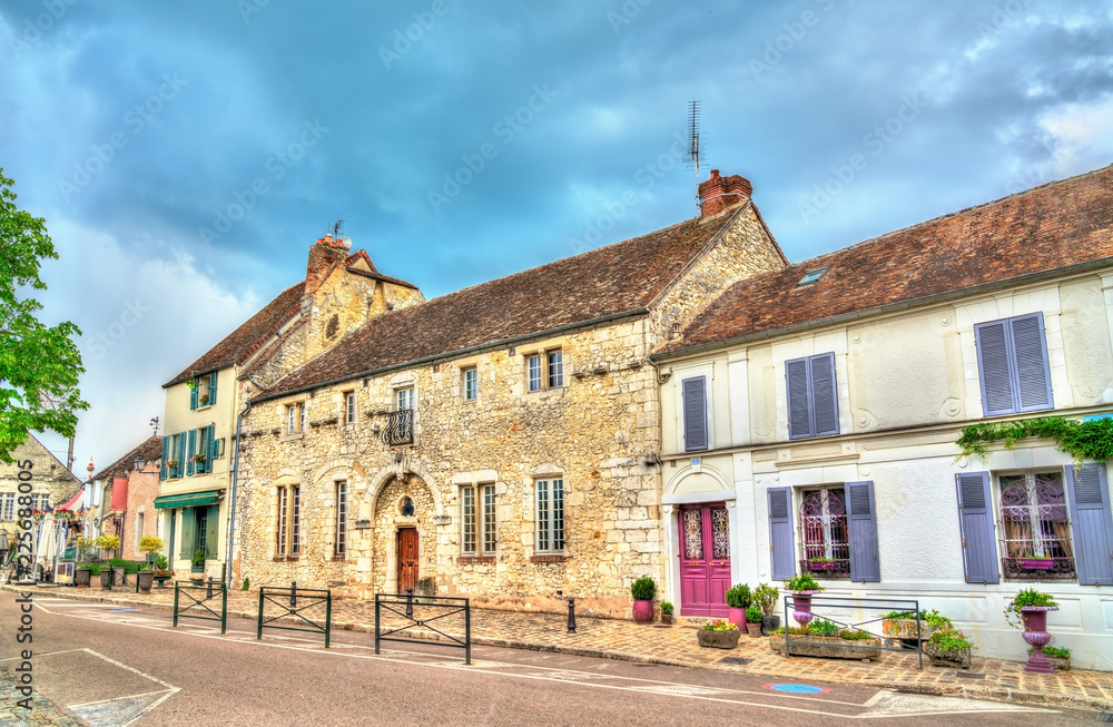 Traditional houses in the old town of Provins, France