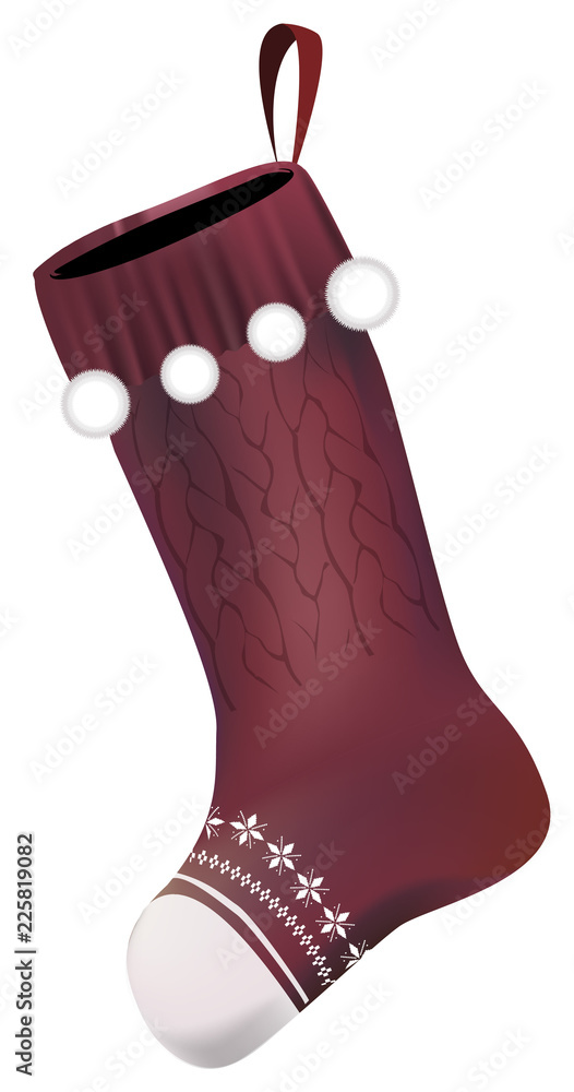 Illustration of Christmas stocking