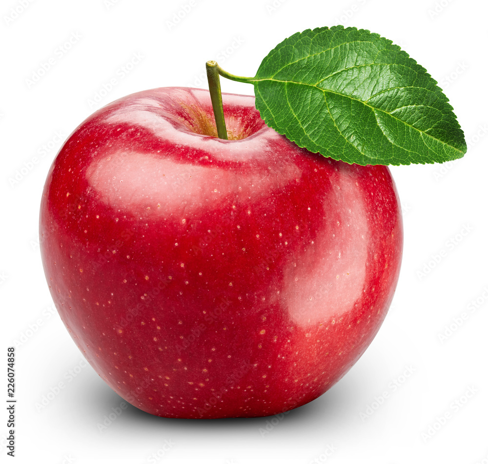 Red apple isolated on white