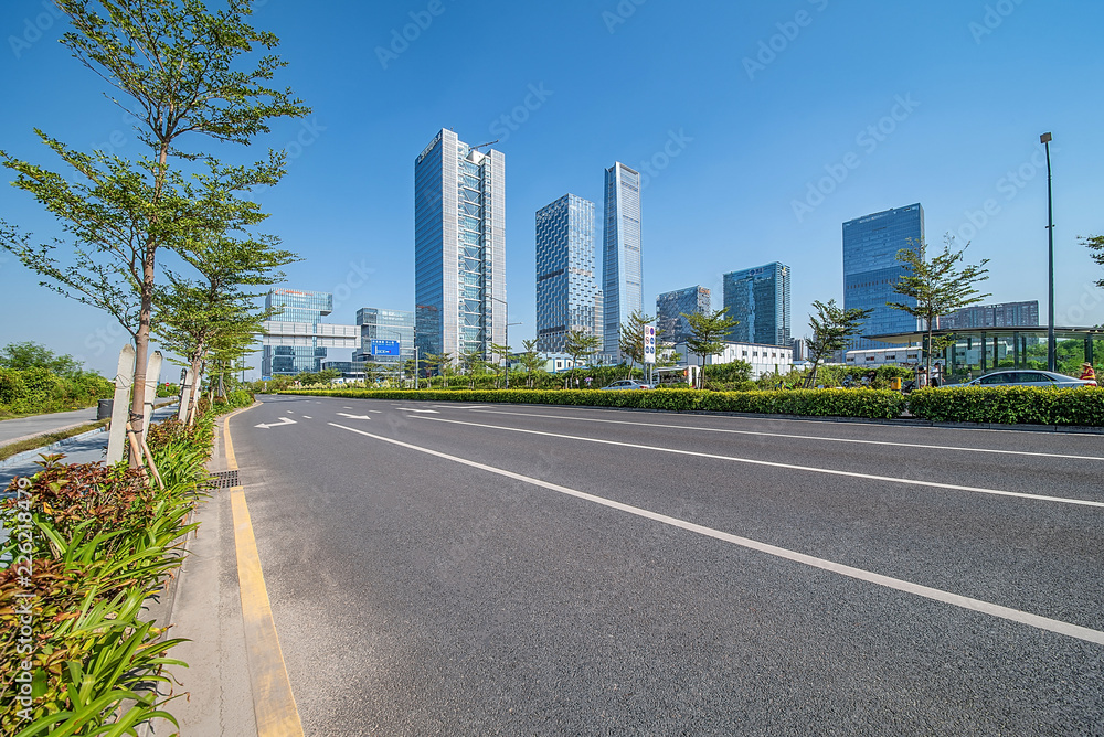 深圳市南山区后海CBD综合体和空路/深圳城市景观