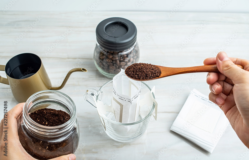 Brewing ear coffee