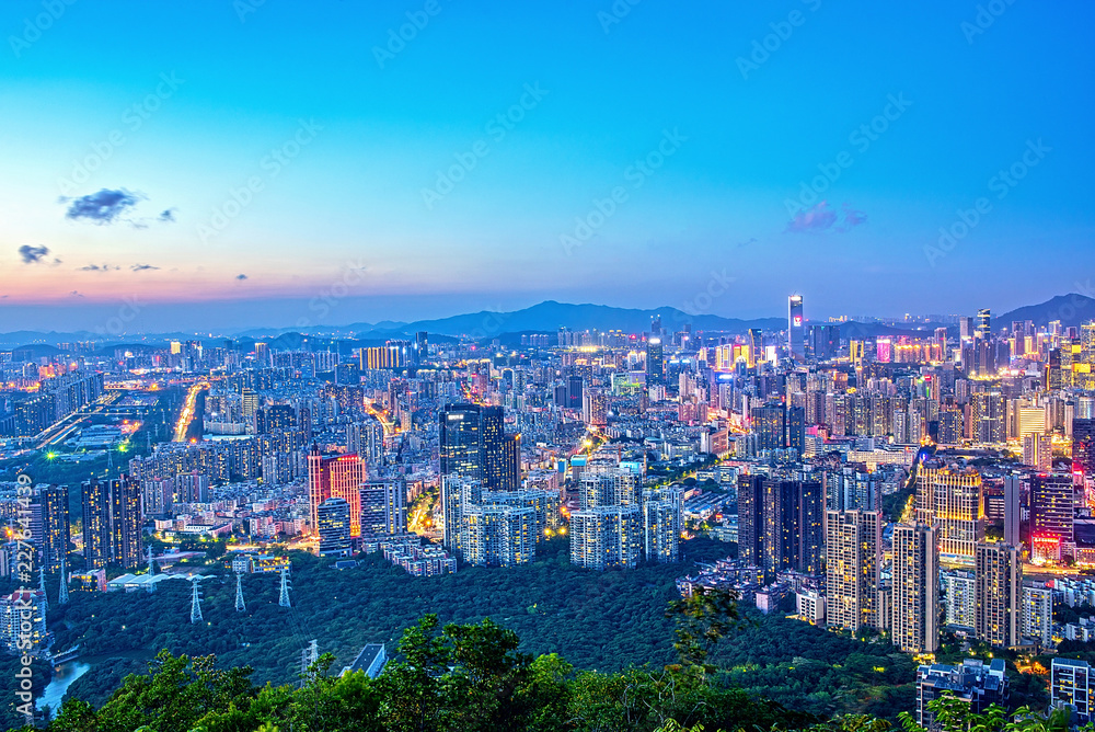 深圳湾后海CBD/深圳城市夜景天际线